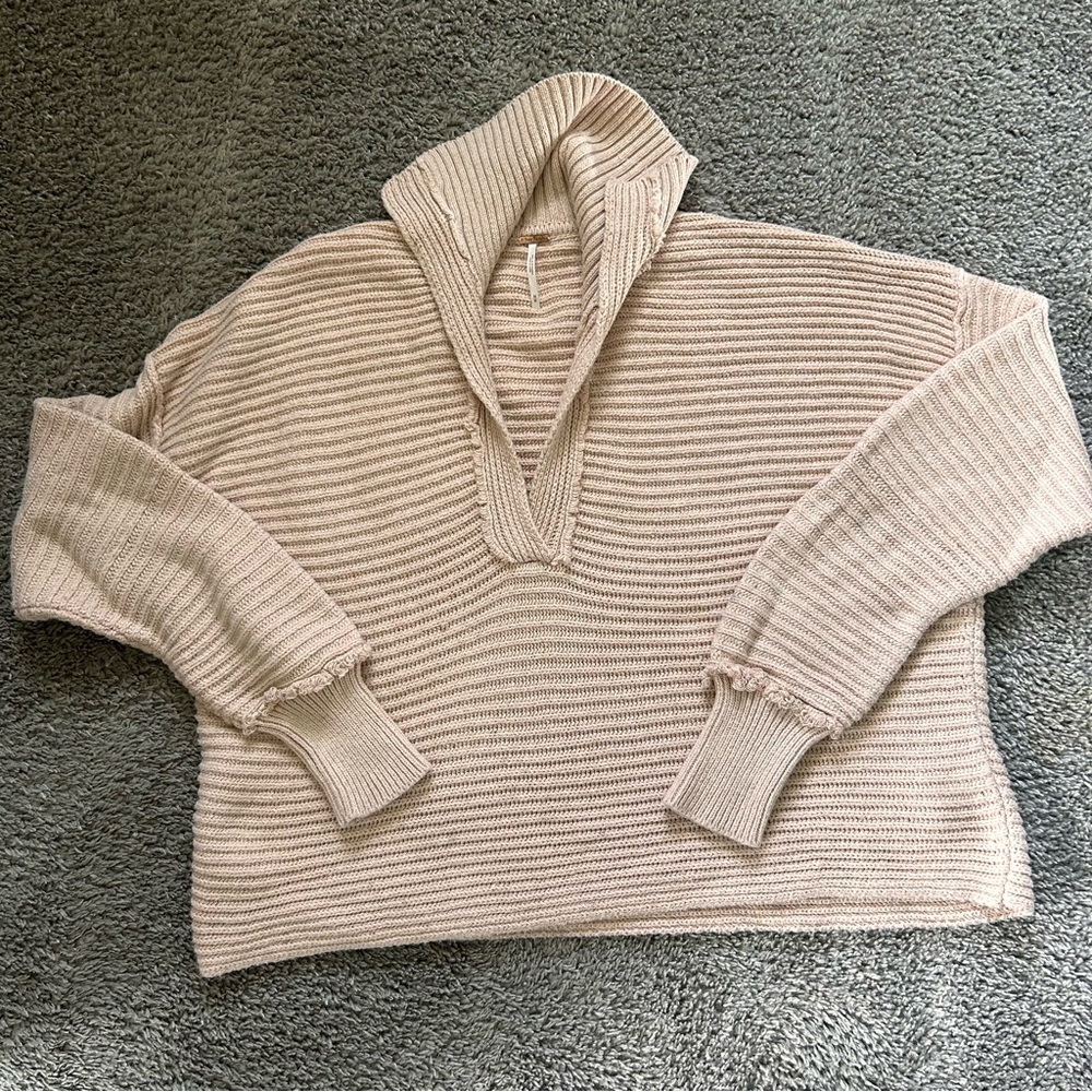 Free People Marlie Pullover in Dusty Pink